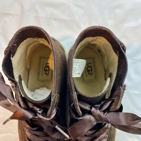 UGG Blaney Crystals Brown High-top Sneakers Size 8 - Picture 4 of 7